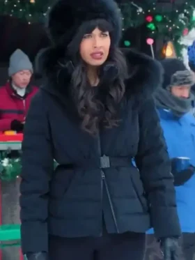 Jameela Jamil A Merry Little Ex Mas Puffer Jacket