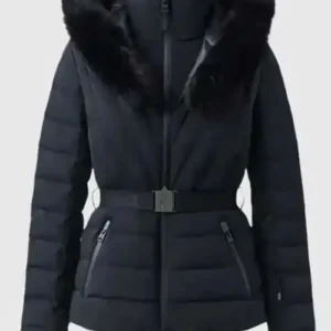 Jameela Jamil A Merry Little Ex Mas Puffer Jacket Front Look