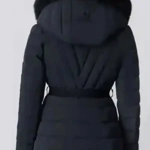 Jameela Jamil A Merry Little Ex Mas Puffer Jacket Back Look