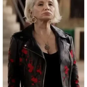 Janine Cody Animal Kingdom Black Leather Jacket Front Look