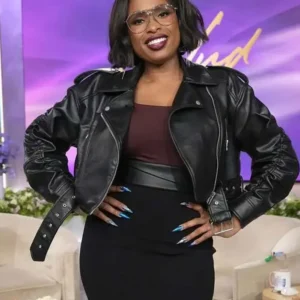 Jennifer Hudson The Jennifer Hudson Show Leather Jacket Front look
