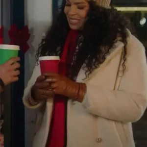 Jordin Sparks Merry Little Mistery White Sherpa Jacket