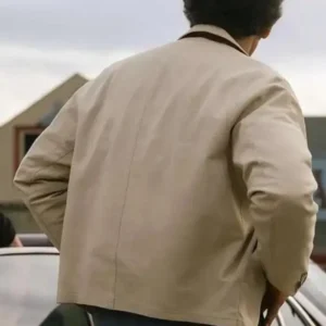 Josh O’Connor The Mastermind Beige Jacket Back Look