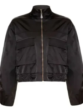 Karen Fairchild The Road Black Bomber Jacket Front Look