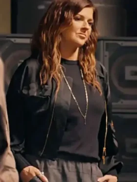 Karen Fairchild The Road Black Bomber Jacket Front Look