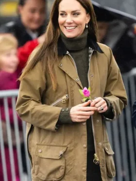 Kate Middleton Brown Jacket Front Look