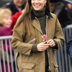 Kate Middleton Brown Jacket Front Look