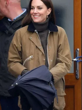 Kate Middleton Brown Jacket Front Look