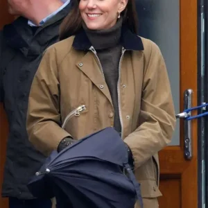 Kate Middleton Brown Jacket Front Look
