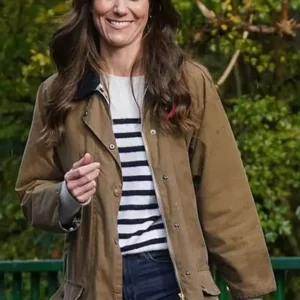 Kate Middleton Brown Jacket Front Look