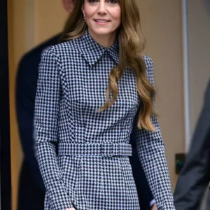 Kate Middleton Houndstooth Dress Front Look