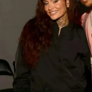 Kehlani IHeartRadio 96.1 The Beat’s Jingle Ball Jacket Front Look