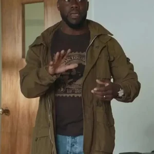 Kevin Hart Fatherhood Brown Jacket Front Look