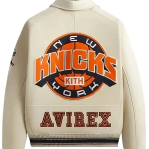 Kith & Avirex for the New York Knicks Icon Jacket Back Look