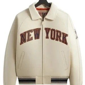 Kith & Avirex for the New York Knicks Icon Jacket Front Look