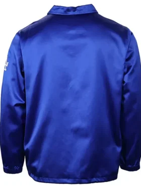 LA Dodgers 1962 Blue Satin Windbreaker Jacket Back Look