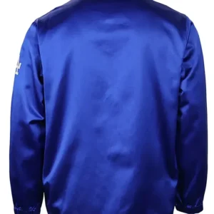 LA Dodgers 1962 Blue Satin Windbreaker Jacket Back Look