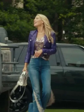 Landman S02 Ali Larter Cropped Leather Jacket Front look