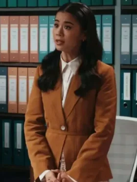 Leah Lewis Matlock Brown Blazer Front Look