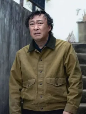 Lee Sung-min No Other Choice Brown Jacket Front Look