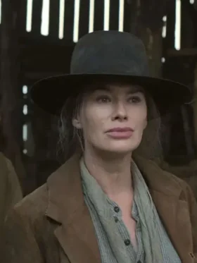 Lena Headey The Abandons Brown Coat