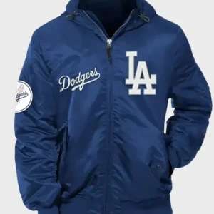 Los Angeles Dodgers New Era x Alpha Bomber Jacket Front Look