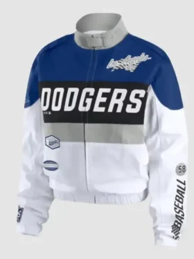 Los Angeles Dodgers Racer Jacket Front Look
