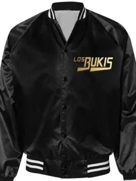 Los Bukis Satin Jacket Front Look Black Color