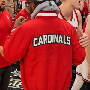 Louisville Cardinals Donovan Mitchell Red Jacket Back look