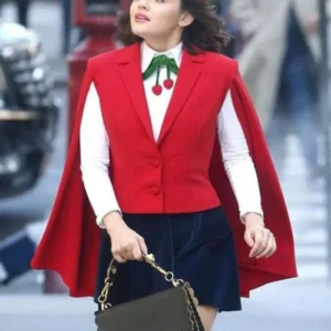 Lucy Hale Katy Keene Cape Vest Front Look