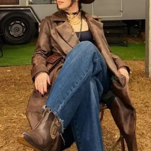 Marcela Nery Cowboy Park Barretos Leather Coat