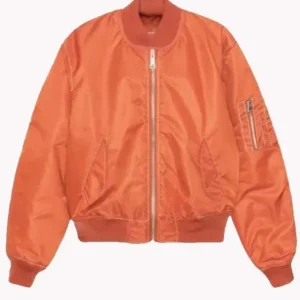 Margo’s Got Money Troubles Elle Fanning Bomber Jacket Front Look