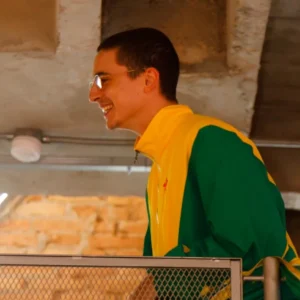 Marty Supreme Brazil Jacket Side Look