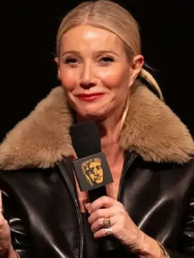 Marty Supreme Gwyneth Paltrow Black Fur Jacket