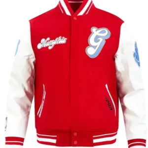 Memphis Grizzlies 2024/25 City Edition Chenille Red Varsity Jacket Front Look