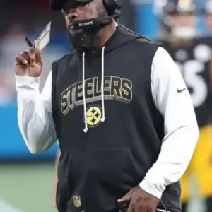 Mike Tomlin Steelers Sideline Sleeveless Hoodie Front look