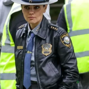 Mila Kunis Wake Up Dead Man Leather Bomber Jacket