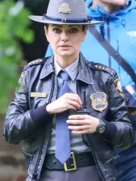 Mila Kunis Wake Up Dead Man Leather Bomber Jacket