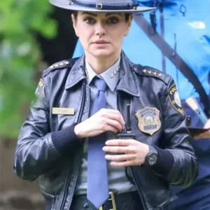 Mila Kunis Wake Up Dead Man Leather Bomber Jacket