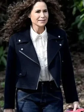 Minnie Driver Run Away Black Wool Jacket Front Look