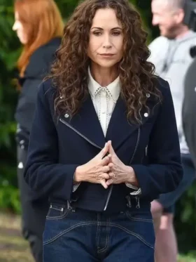 Minnie Driver Run Away Black Wool Jacket Front Look
