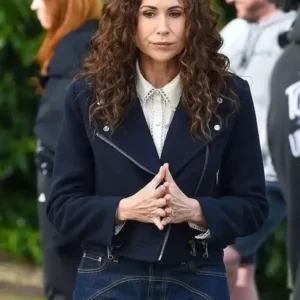 Minnie Driver Run Away Black Wool Jacket Front Look