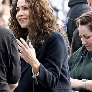 Minnie Driver Run Away Black Wool Jacket Front Look
