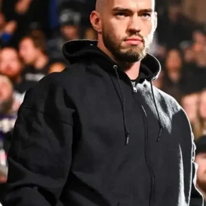 Monday Night RAW Austin Theory Black Hoodie Front look