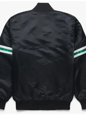 NY Jets Black Satin Jacket Back Look