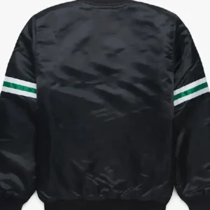 NY Jets Black Satin Jacket Back Look