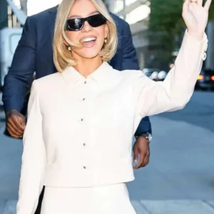 NYC 2025 Sydney Sweeney White Jacket Front Look