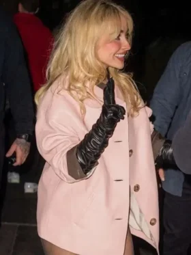 NYC Sabrina Carpenter Pink Jacket Front Look
