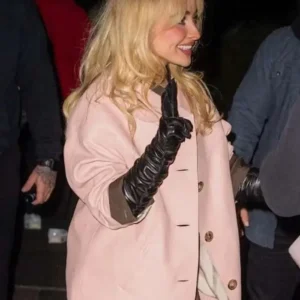 NYC Sabrina Carpenter Pink Jacket Front Look