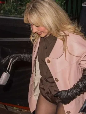 NYC Sabrina Carpenter Pink Jacket Front Look